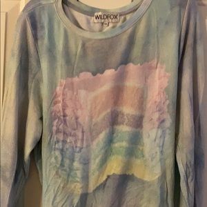Wildfox tyedye rainbow cake sweatshirt